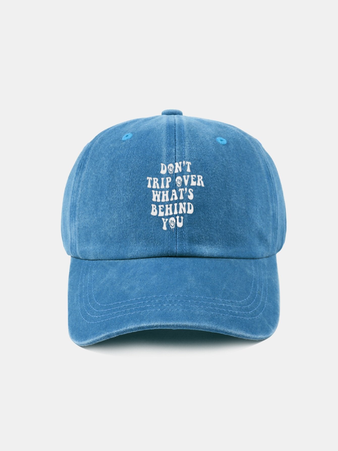 Baseballkappe aus gewaschener Baumwolle im Retro-Stil mit personalisiertem Slogan