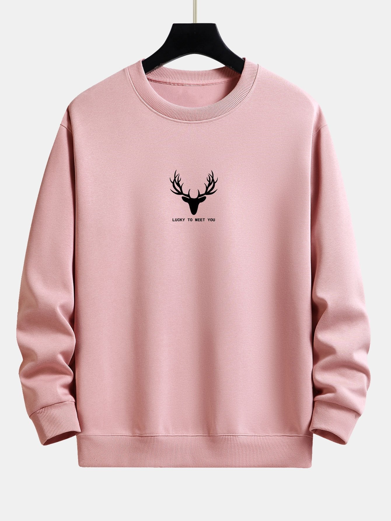 Relaxed Fit Sweatshirt mit Hirschkopf-Silhouette-Print