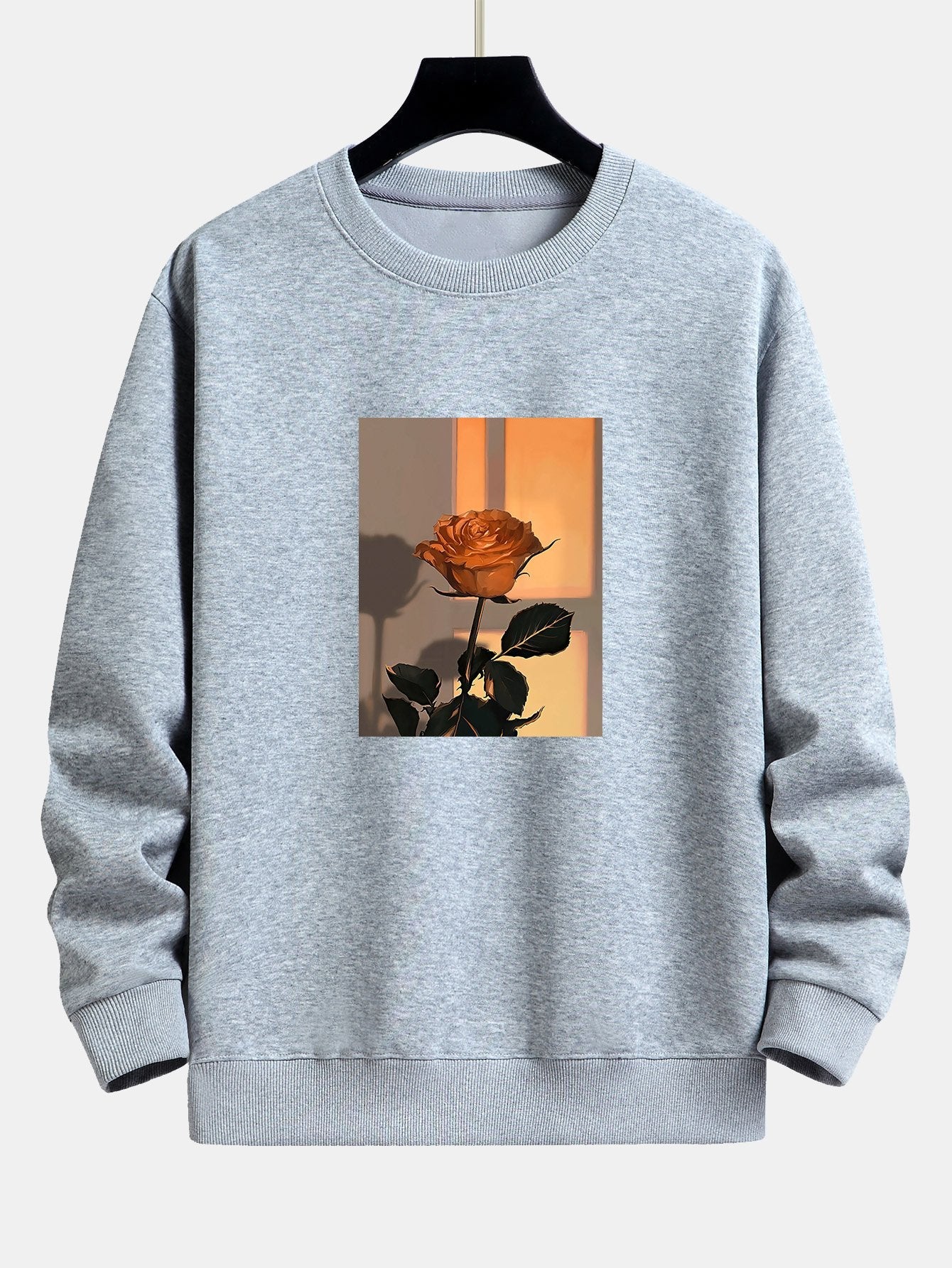 Relaxed Fit Sweatshirt mit Sunset Rose-Print
