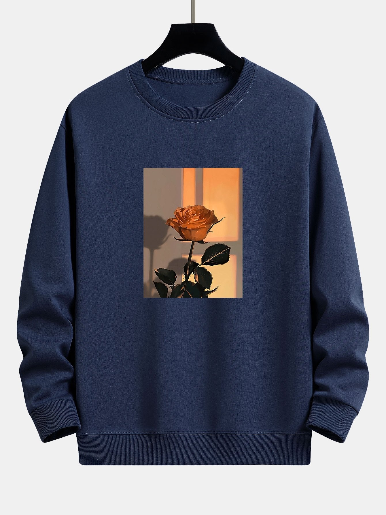 Relaxed Fit Sweatshirt mit Sunset Rose-Print