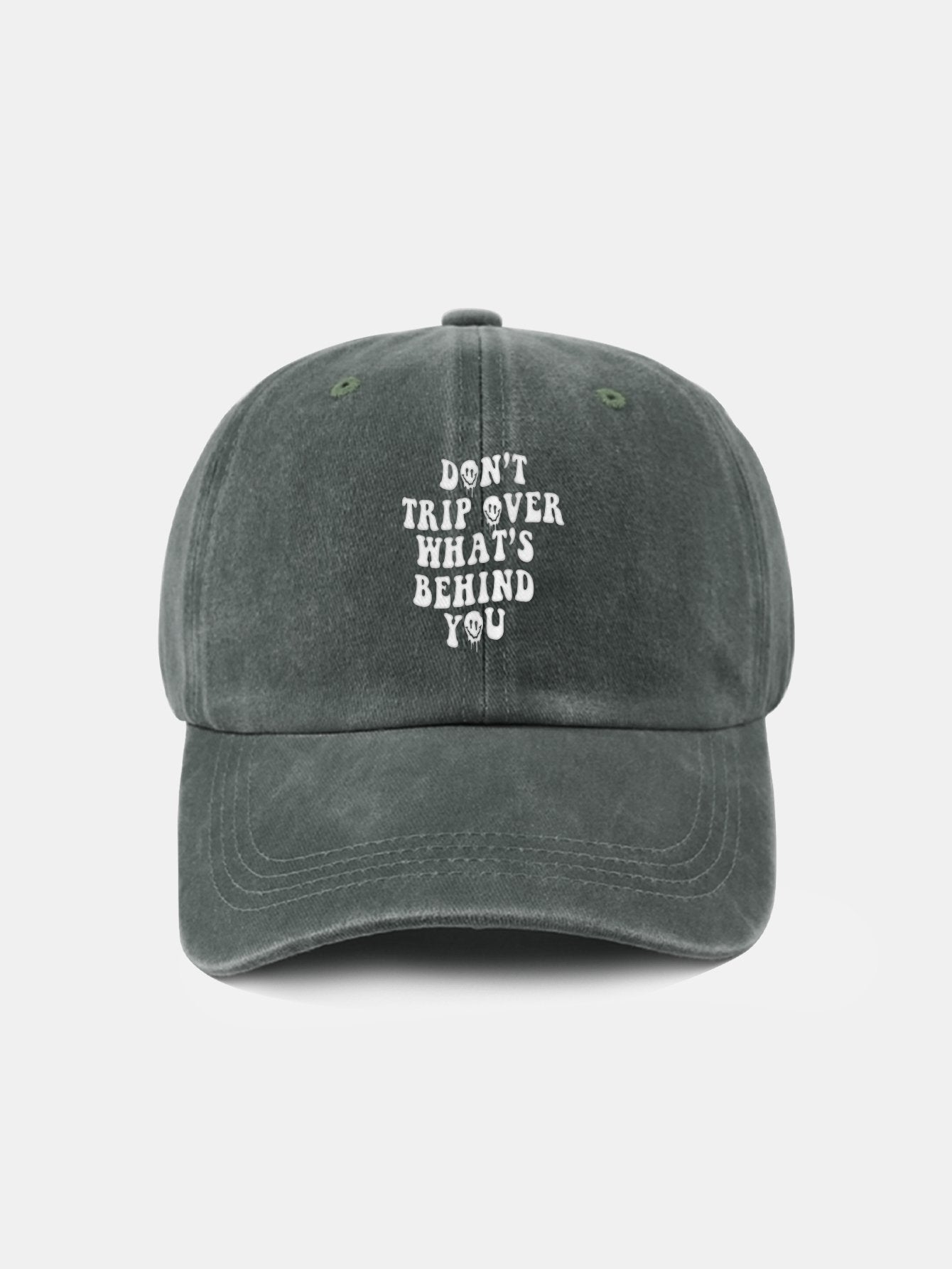 Baseballkappe aus gewaschener Baumwolle im Retro-Stil mit personalisiertem Slogan