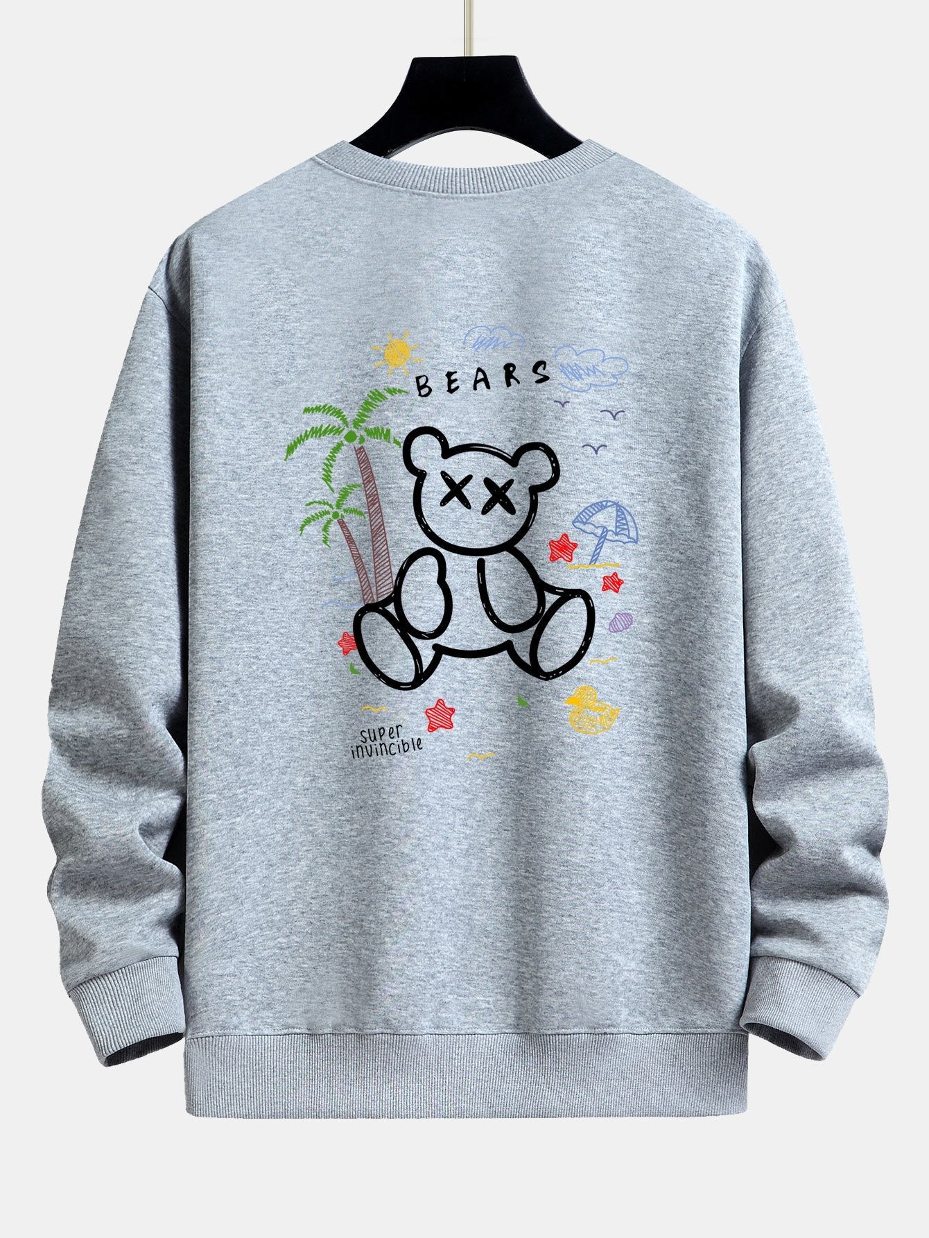 Relaxed Fit Sweatshirt mit Bären-Urlaubs-Print
