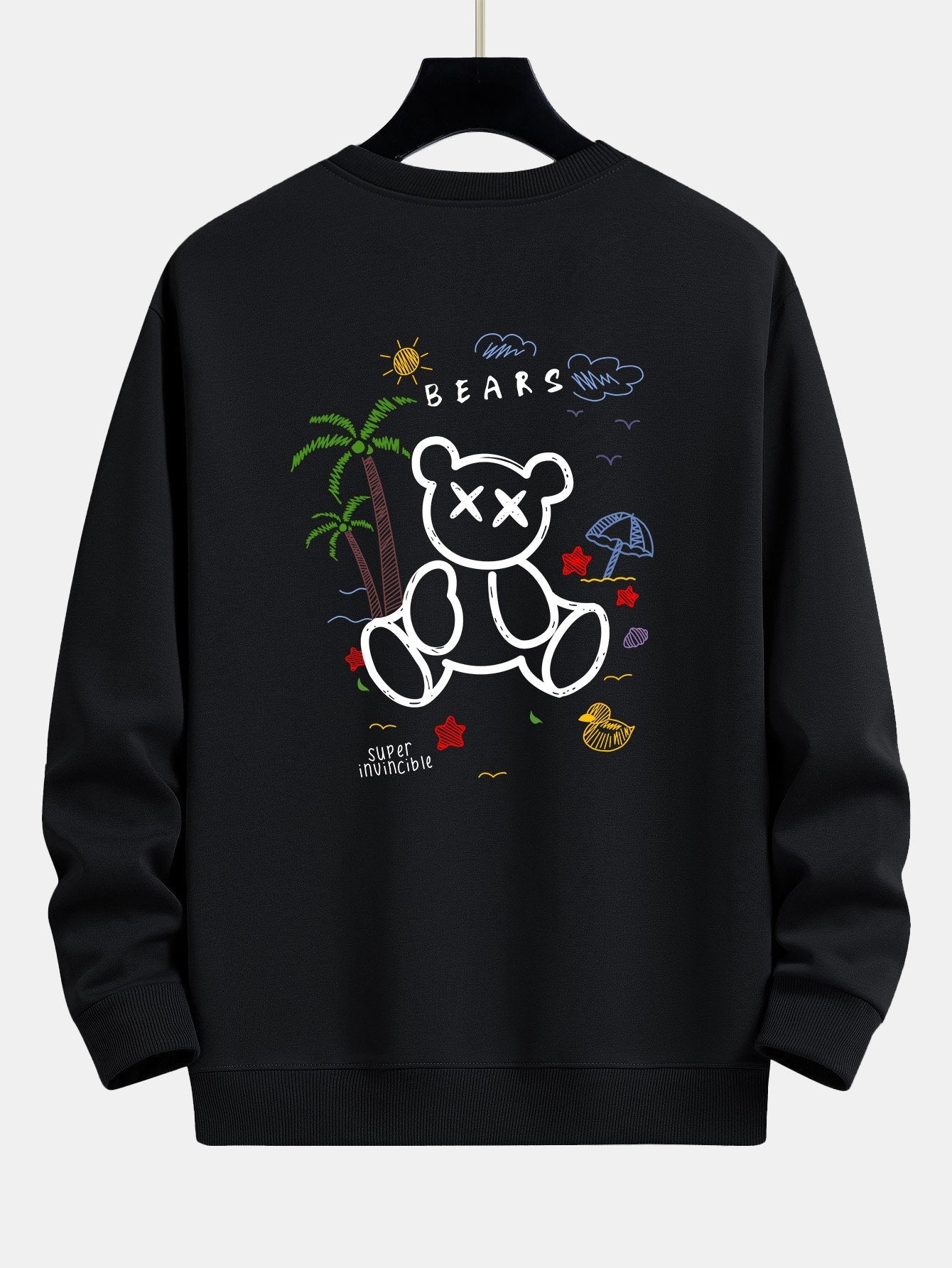 Relaxed Fit Sweatshirt mit Bären-Urlaubs-Print