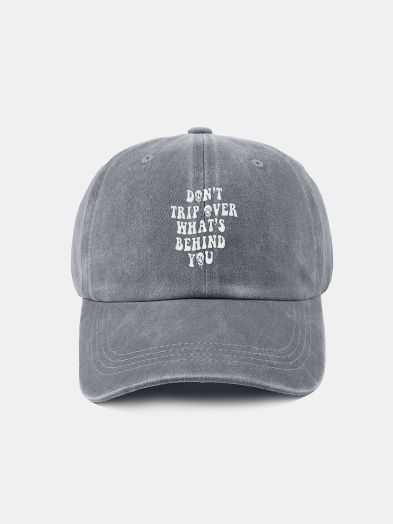 Baseballkappe aus gewaschener Baumwolle im Retro-Stil mit personalisiertem Slogan