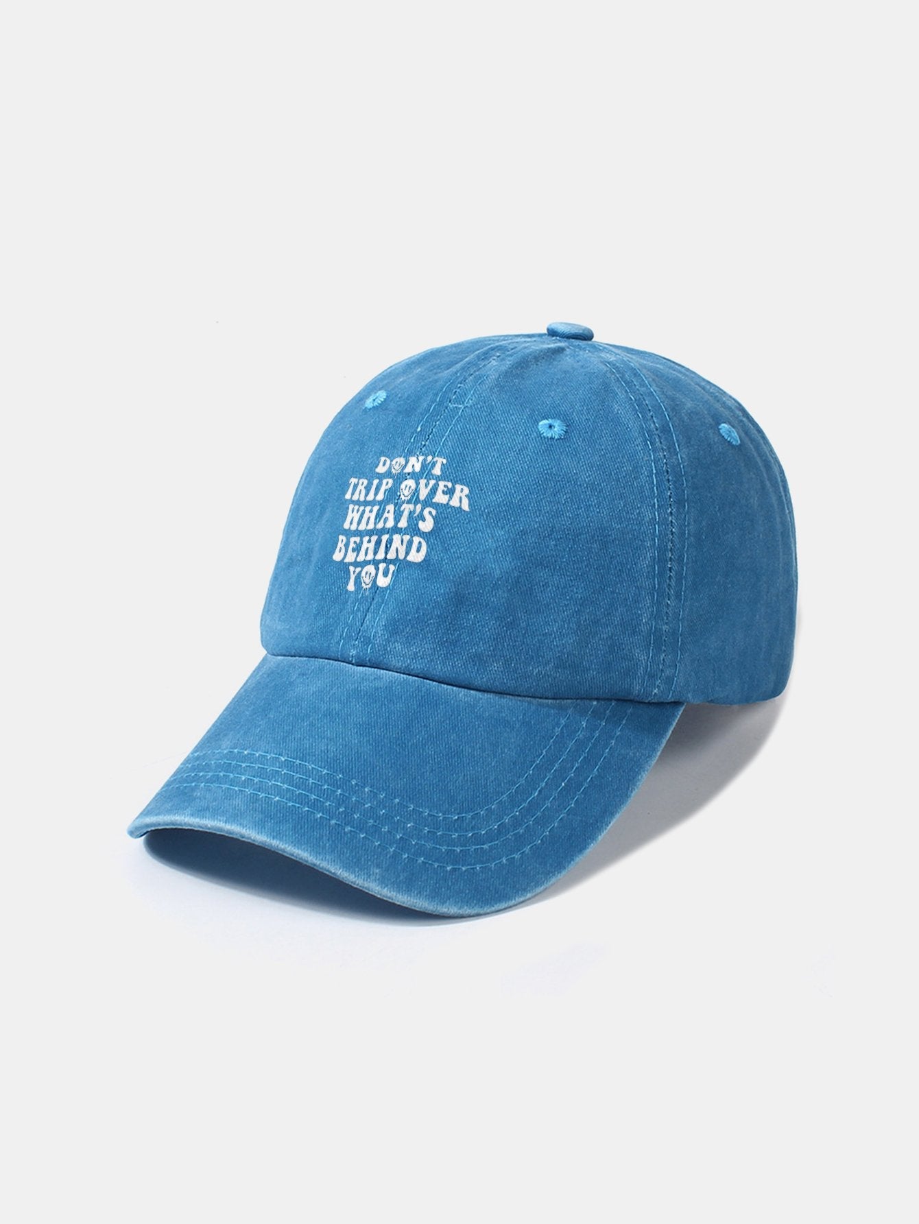 Baseballkappe aus gewaschener Baumwolle im Retro-Stil mit personalisiertem Slogan