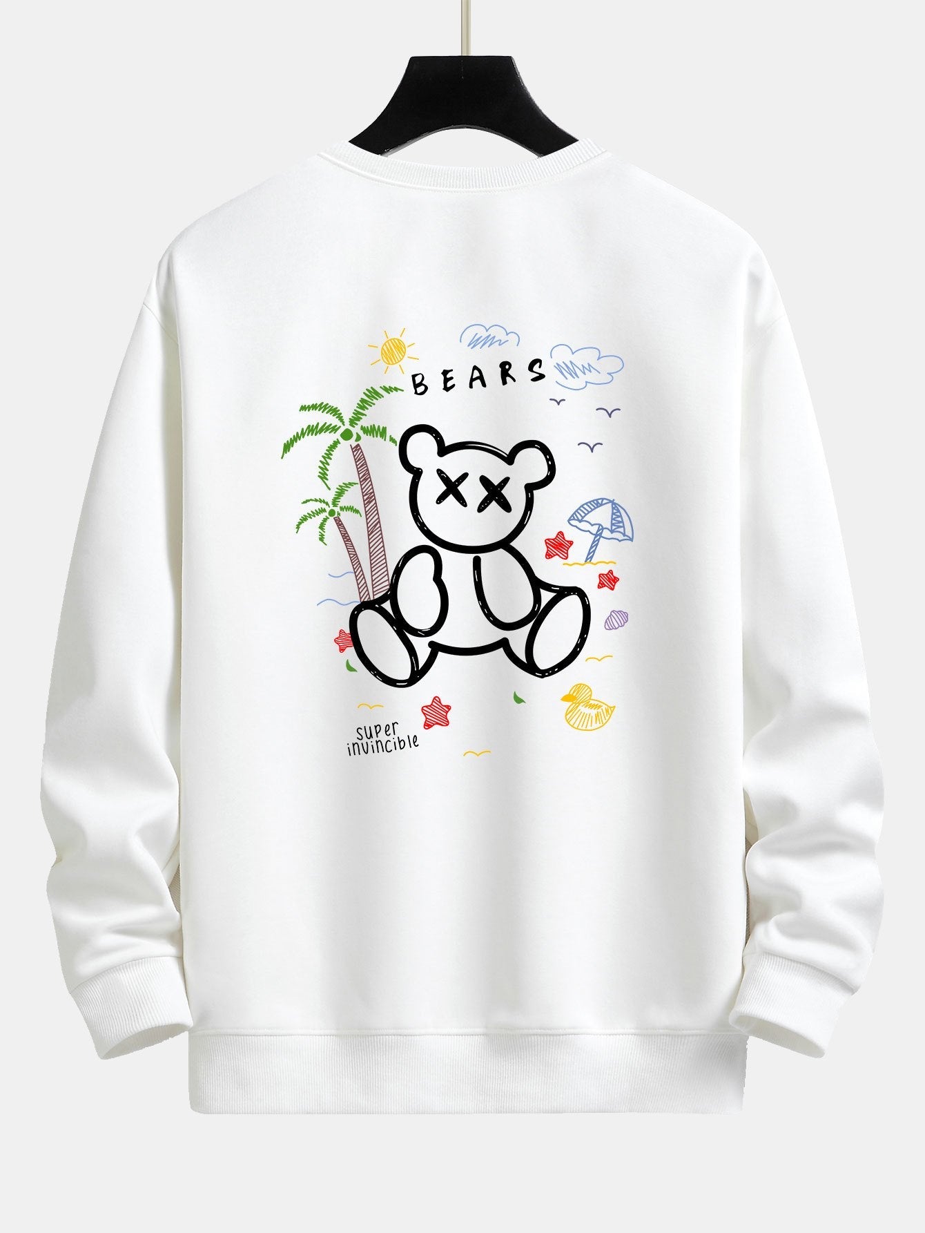 Relaxed Fit Sweatshirt mit Bären-Urlaubs-Print