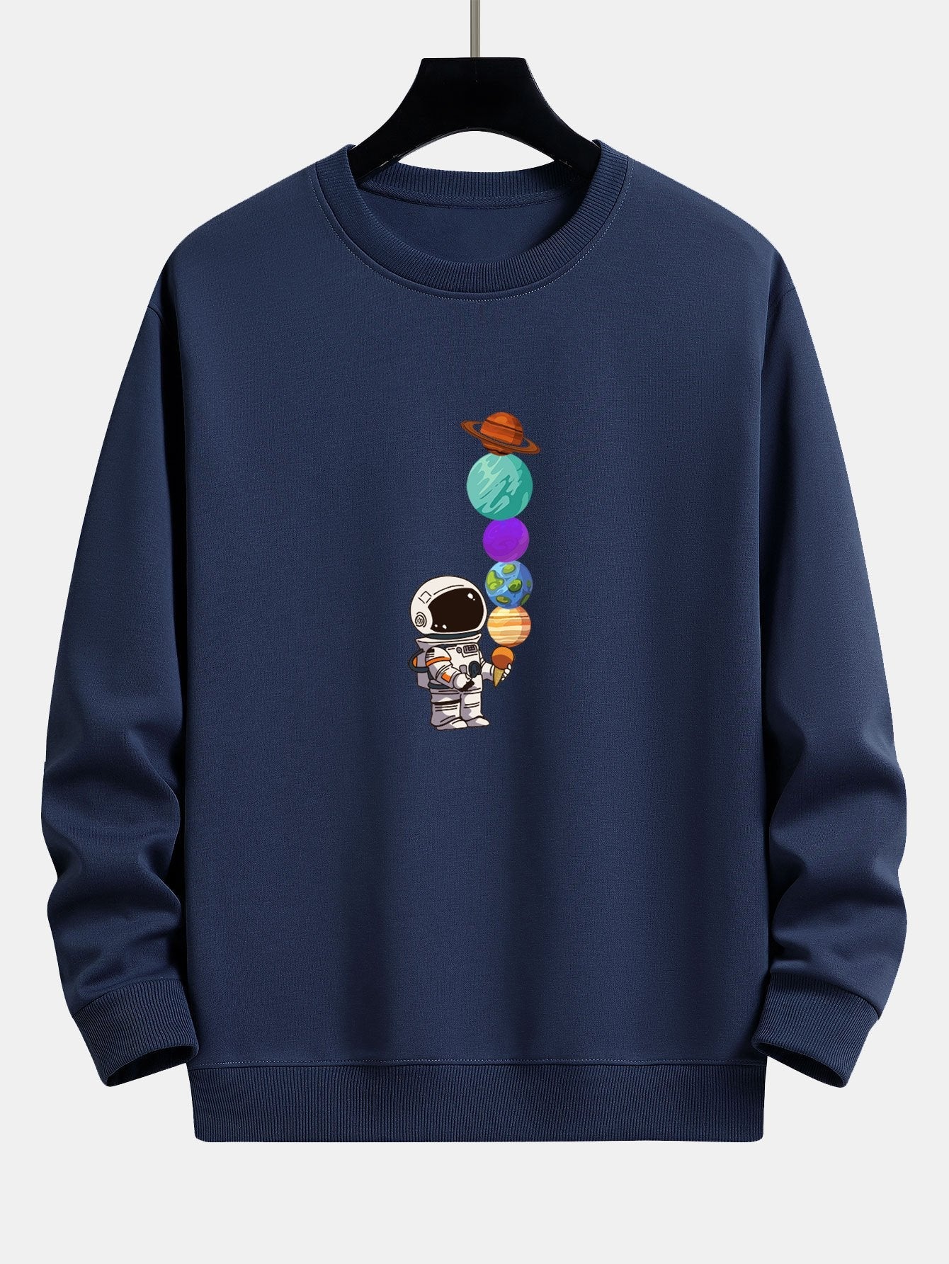 Relaxed Fit Sweatshirt mit Planet-Astronaut-Print