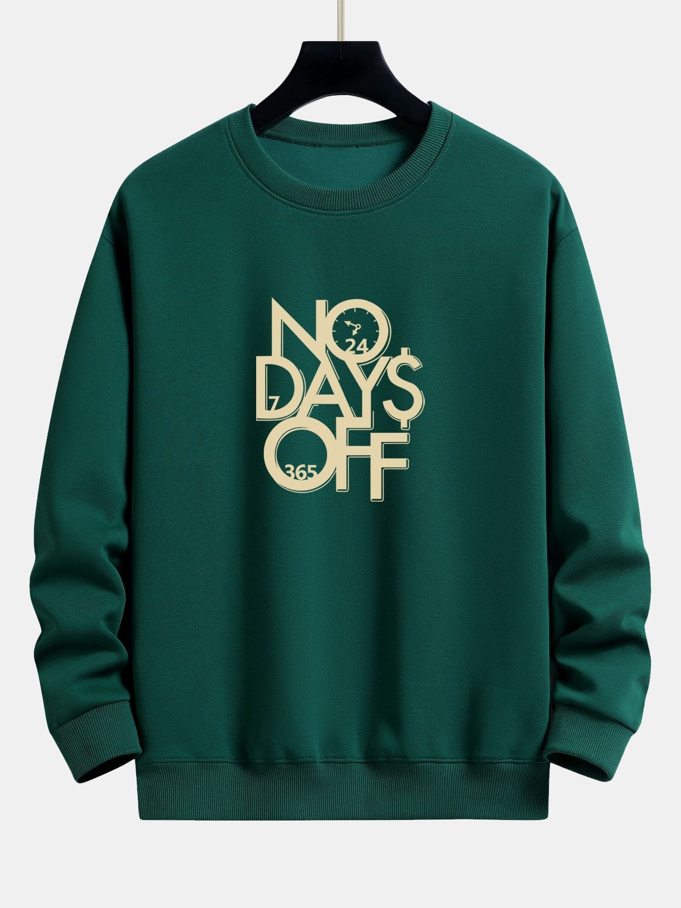 Relaxed Fit Sweatshirt mit „No Days Off“-Print
