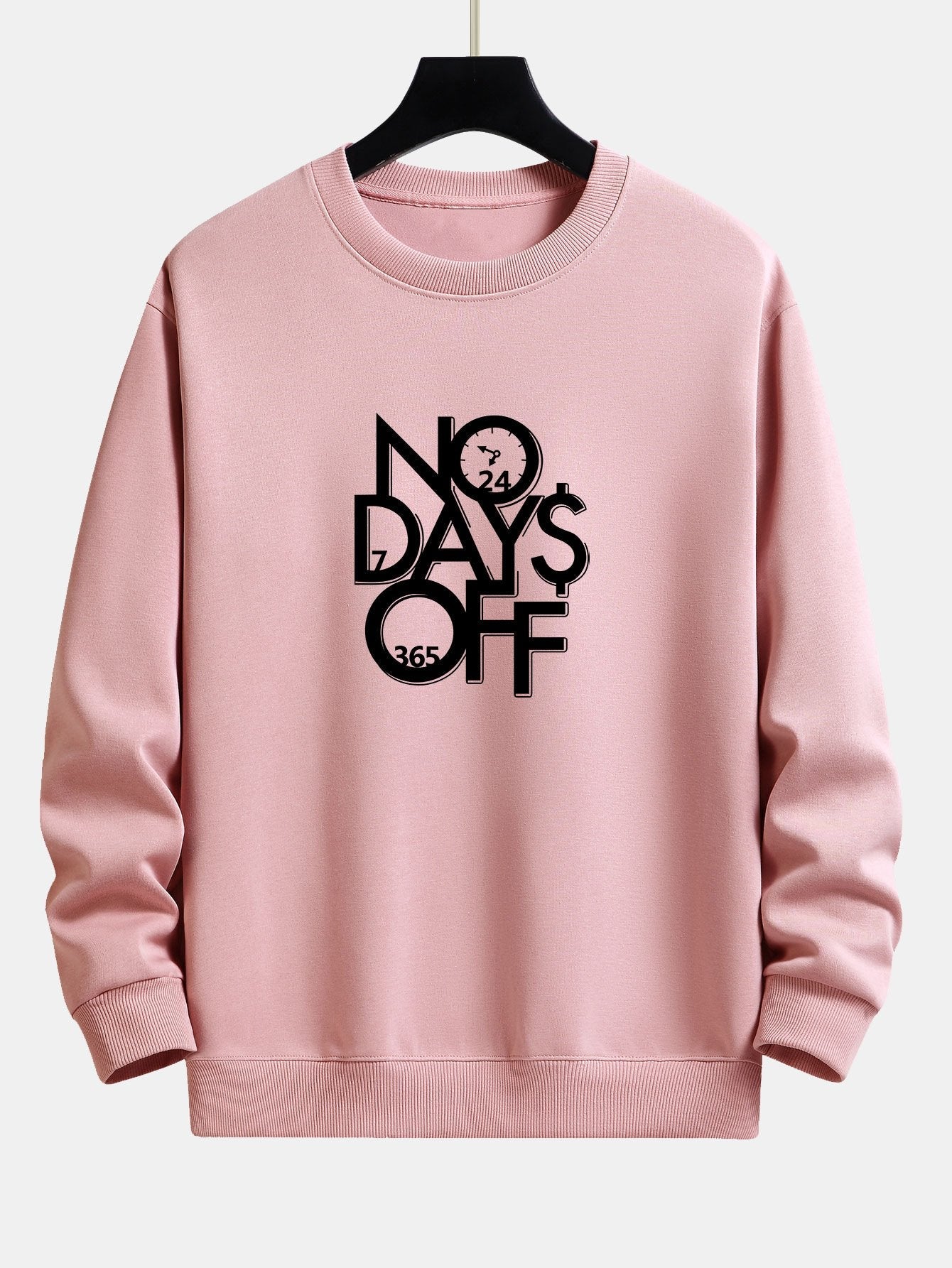 Relaxed Fit Sweatshirt mit „No Days Off“-Print
