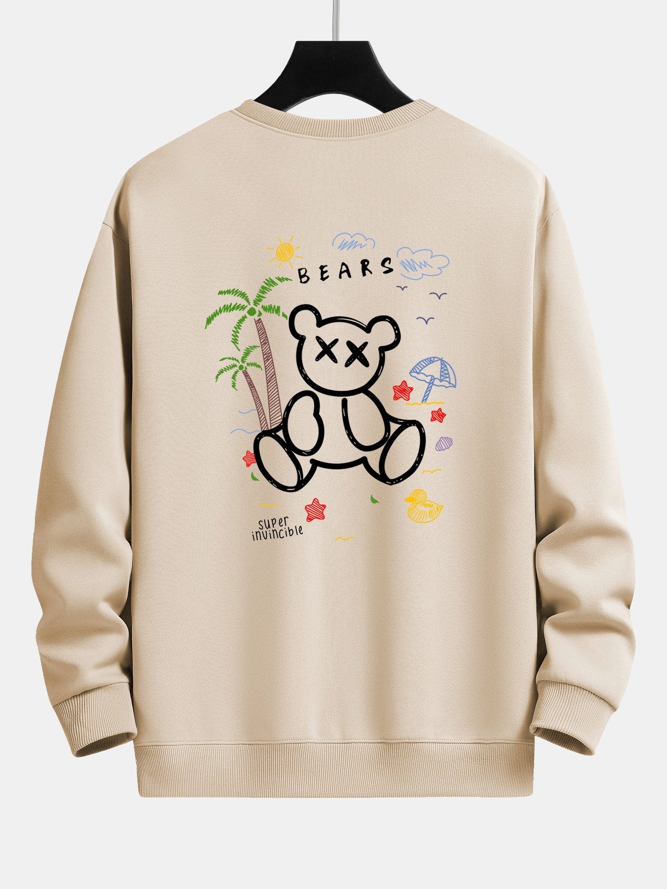 Relaxed Fit Sweatshirt mit Bären-Urlaubs-Print