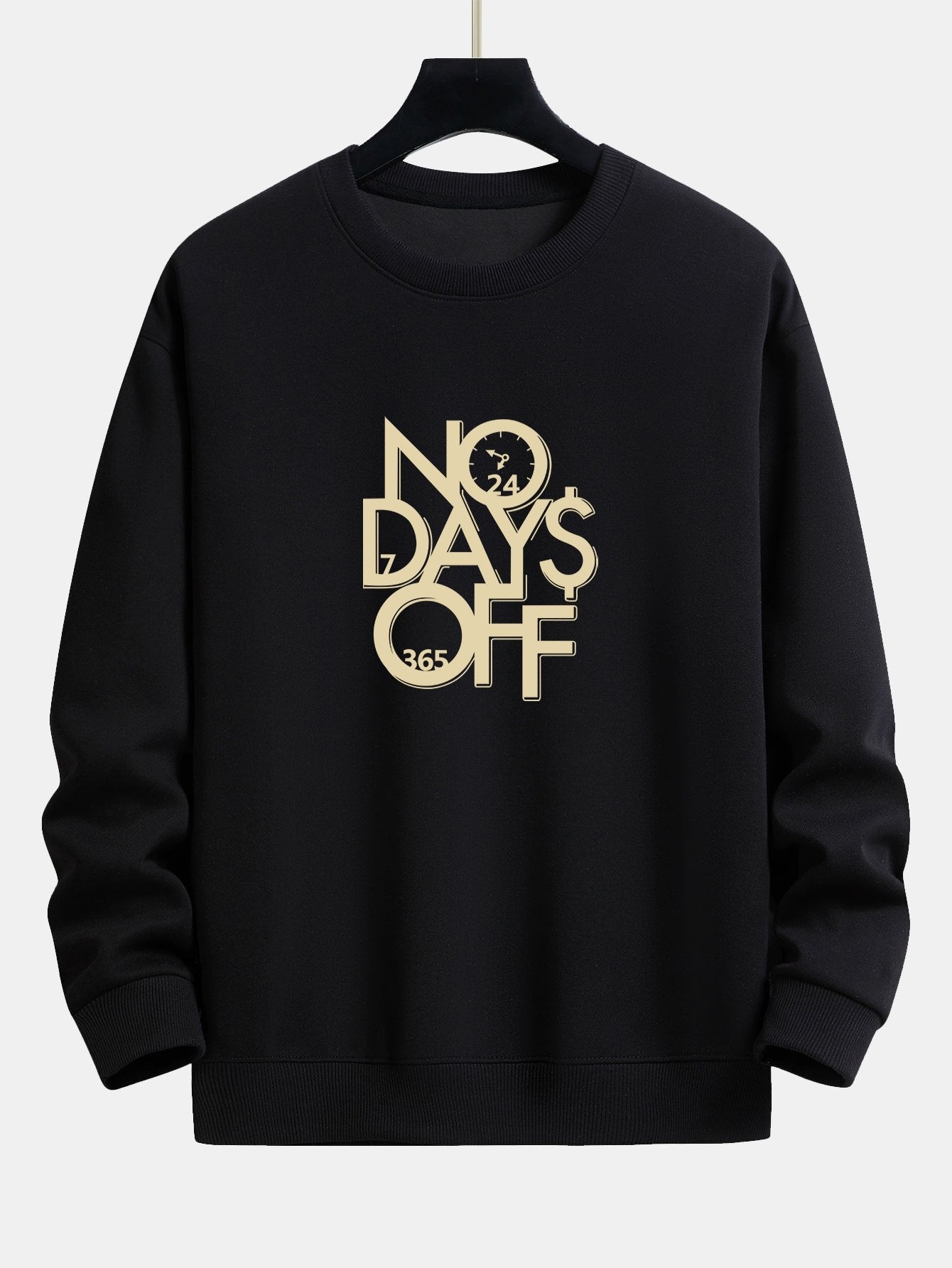 Relaxed Fit Sweatshirt mit „No Days Off“-Print