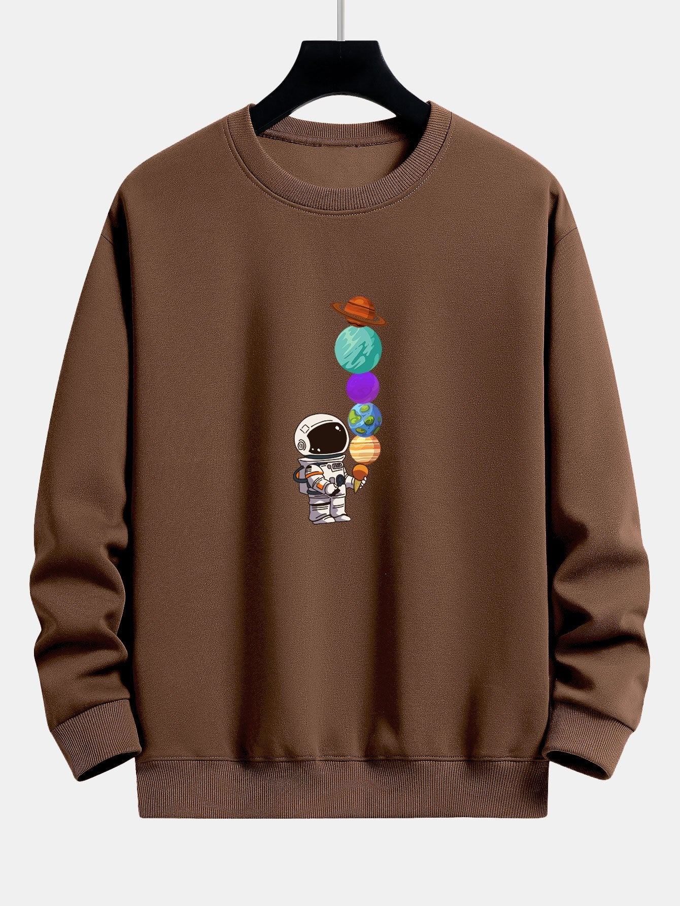 Relaxed Fit Sweatshirt mit Planet-Astronaut-Print