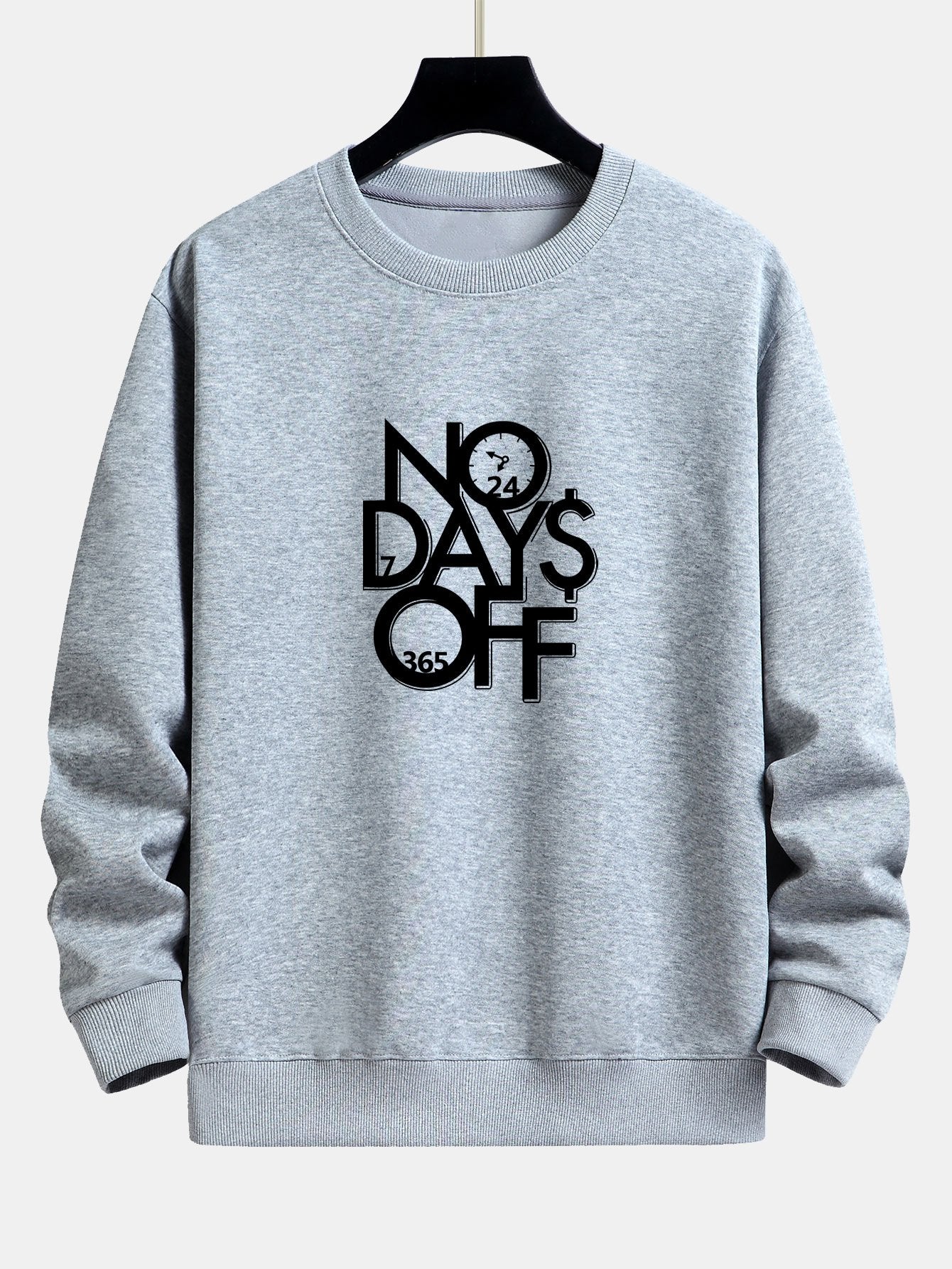 Relaxed Fit Sweatshirt mit „No Days Off“-Print