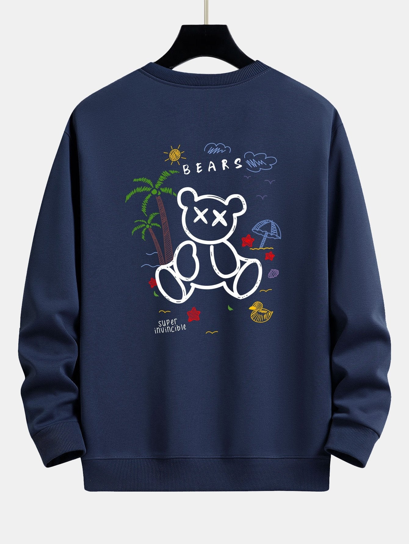 Relaxed Fit Sweatshirt mit Bären-Urlaubs-Print