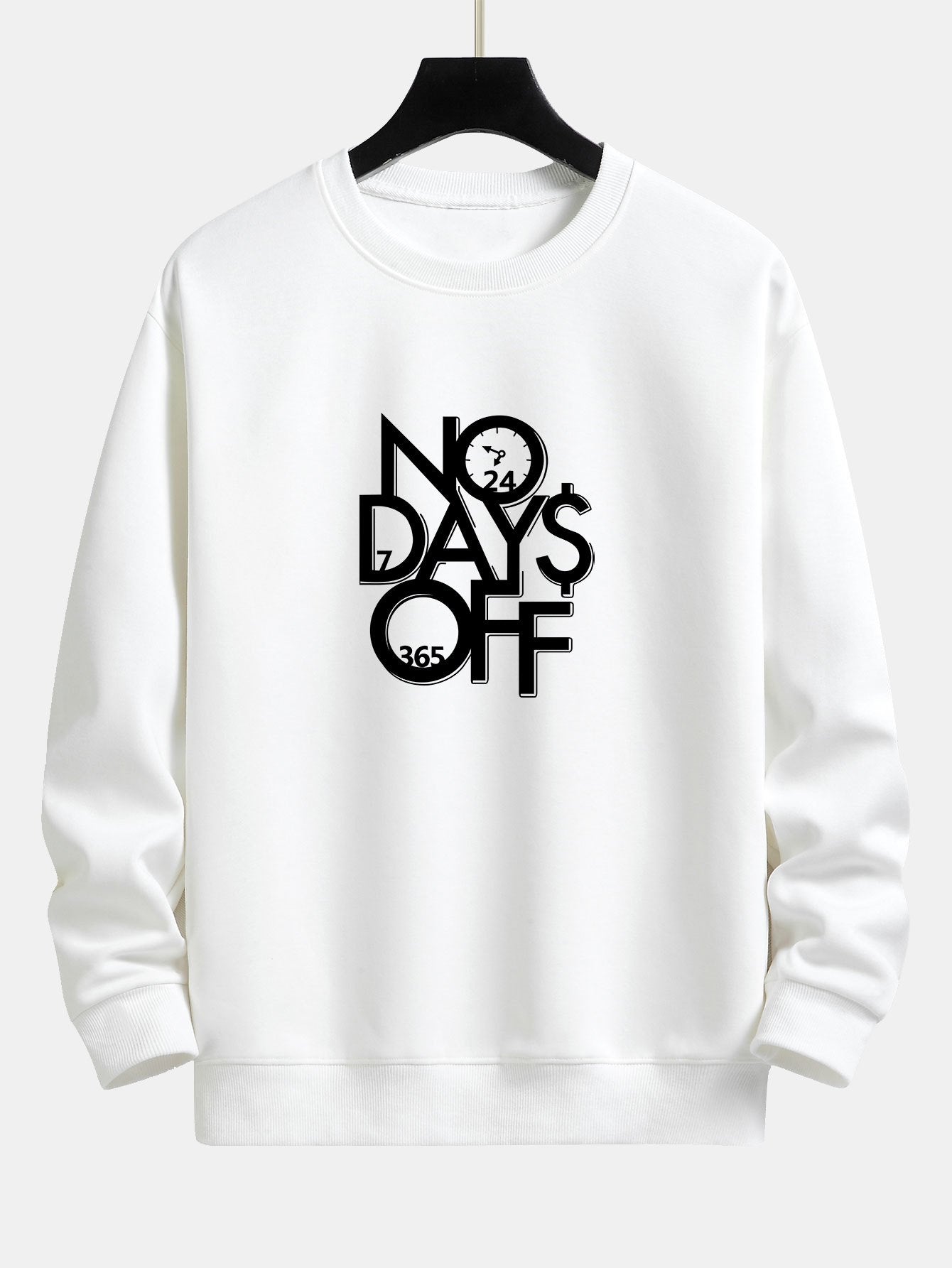 Relaxed Fit Sweatshirt mit „No Days Off“-Print