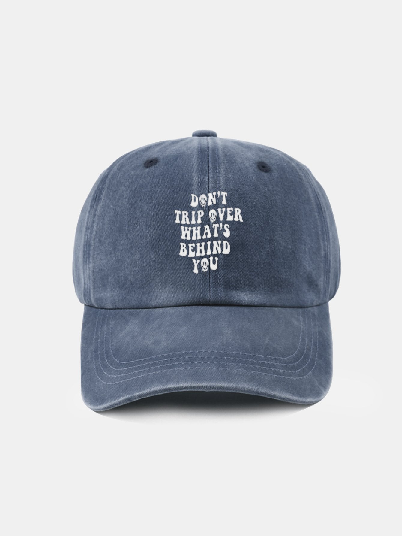 Baseballkappe aus gewaschener Baumwolle im Retro-Stil mit personalisiertem Slogan