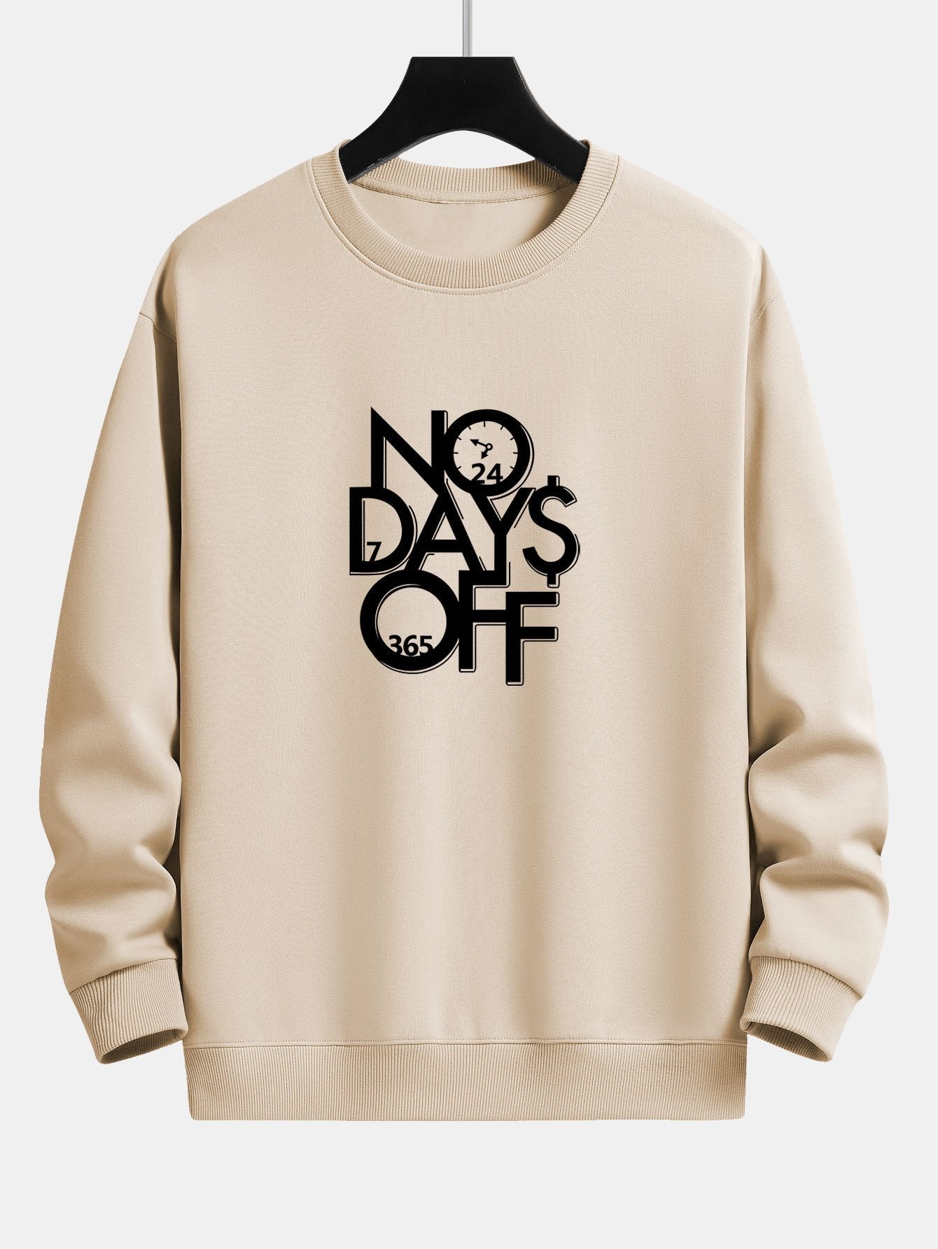 Relaxed Fit Sweatshirt mit „No Days Off“-Print