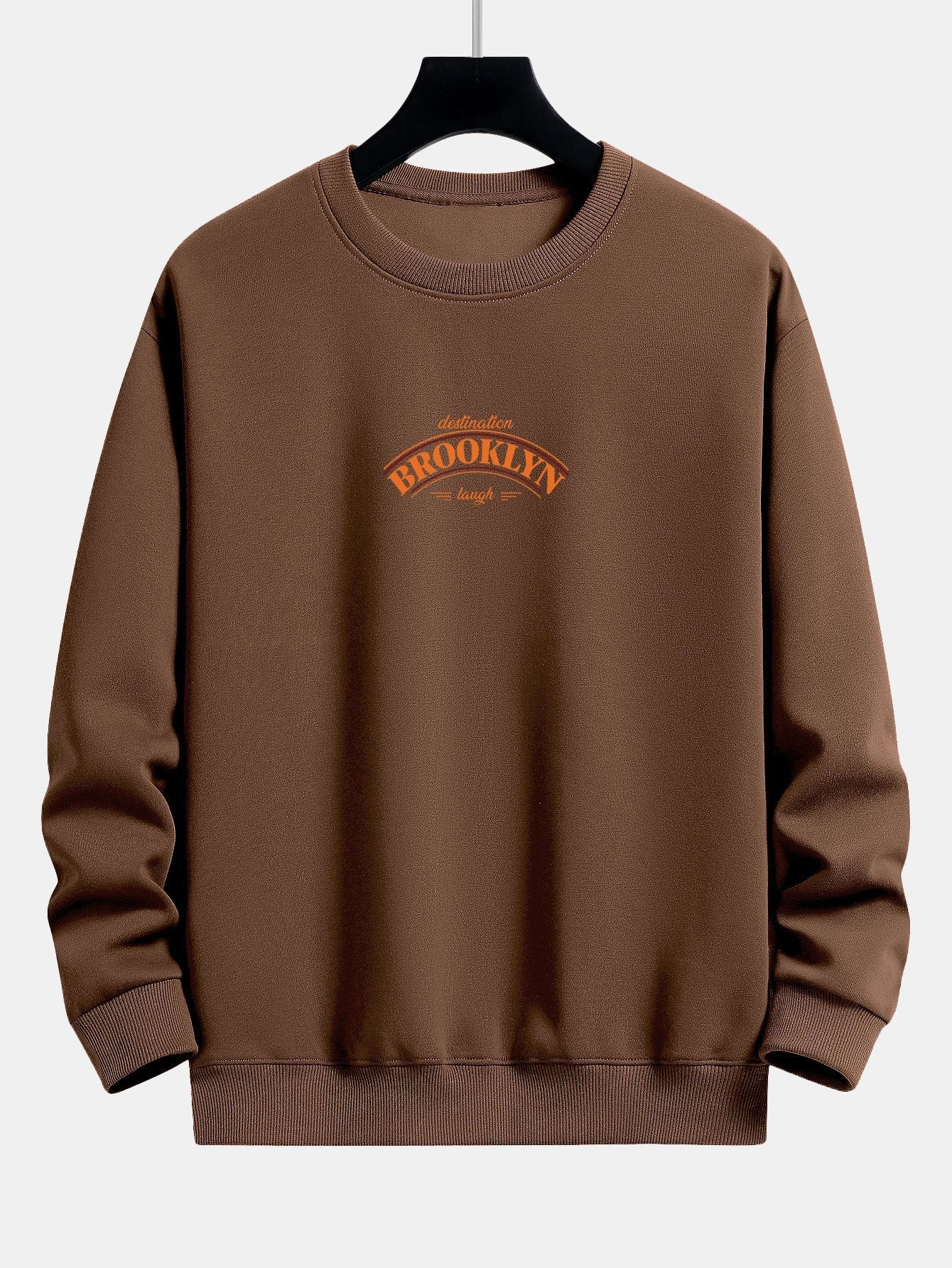 Relaxed Fit Sweatshirt mit Brooklyn-Slogan-Print