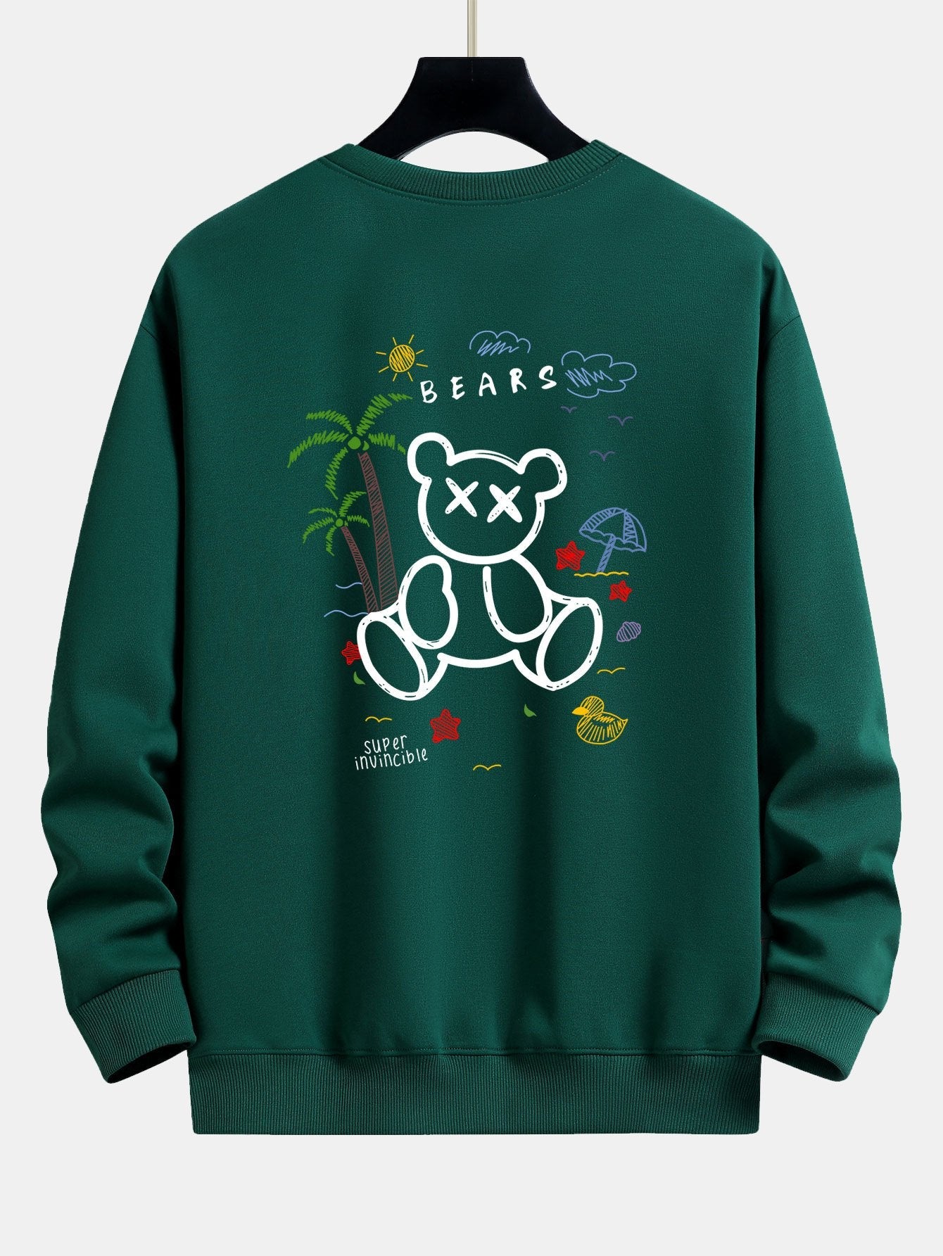 Relaxed Fit Sweatshirt mit Bären-Urlaubs-Print