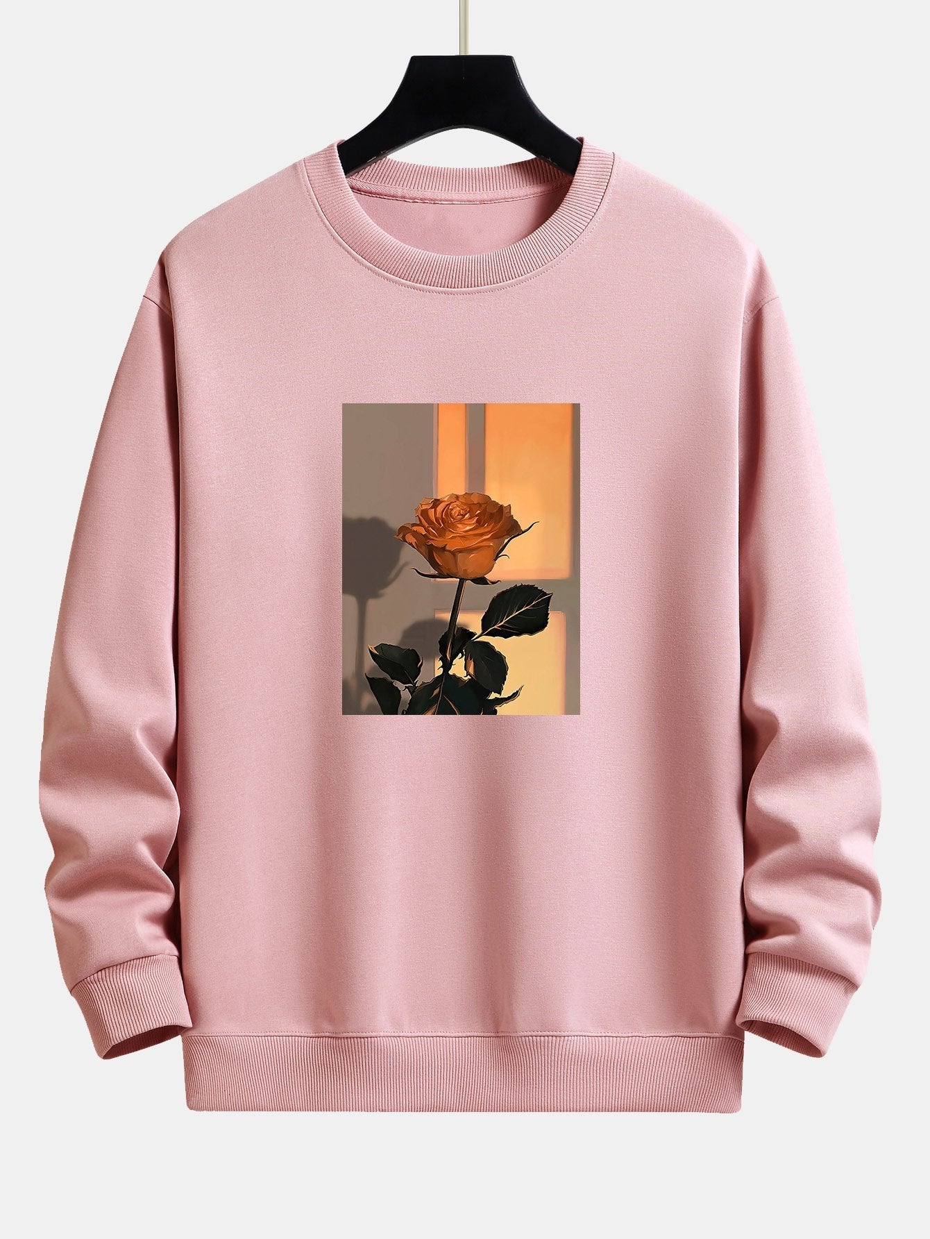 Relaxed Fit Sweatshirt mit Sunset Rose-Print