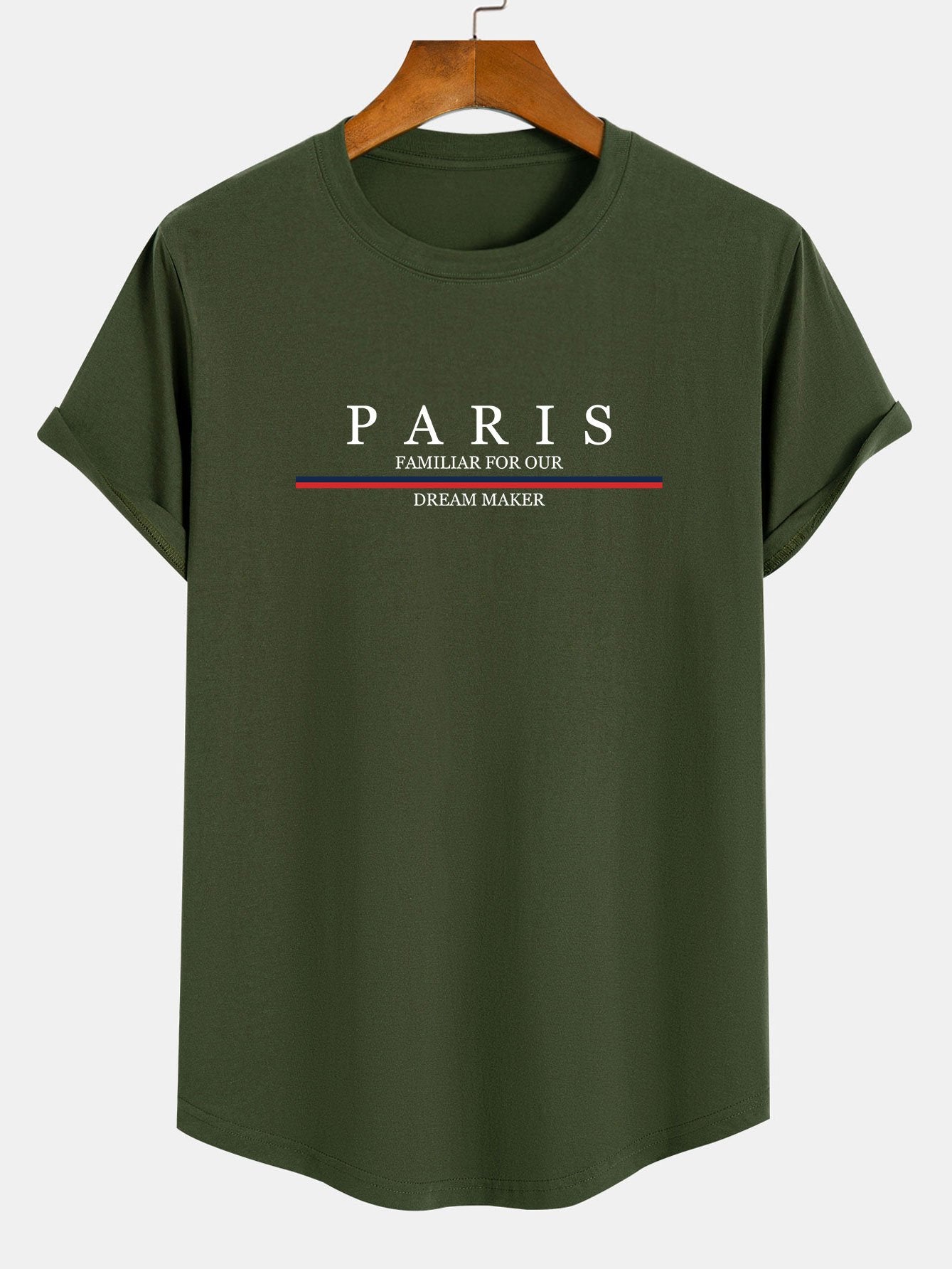 Arc Home T-Shirt aus Baumwolle mit Streifen und Paris-Slogan-Print