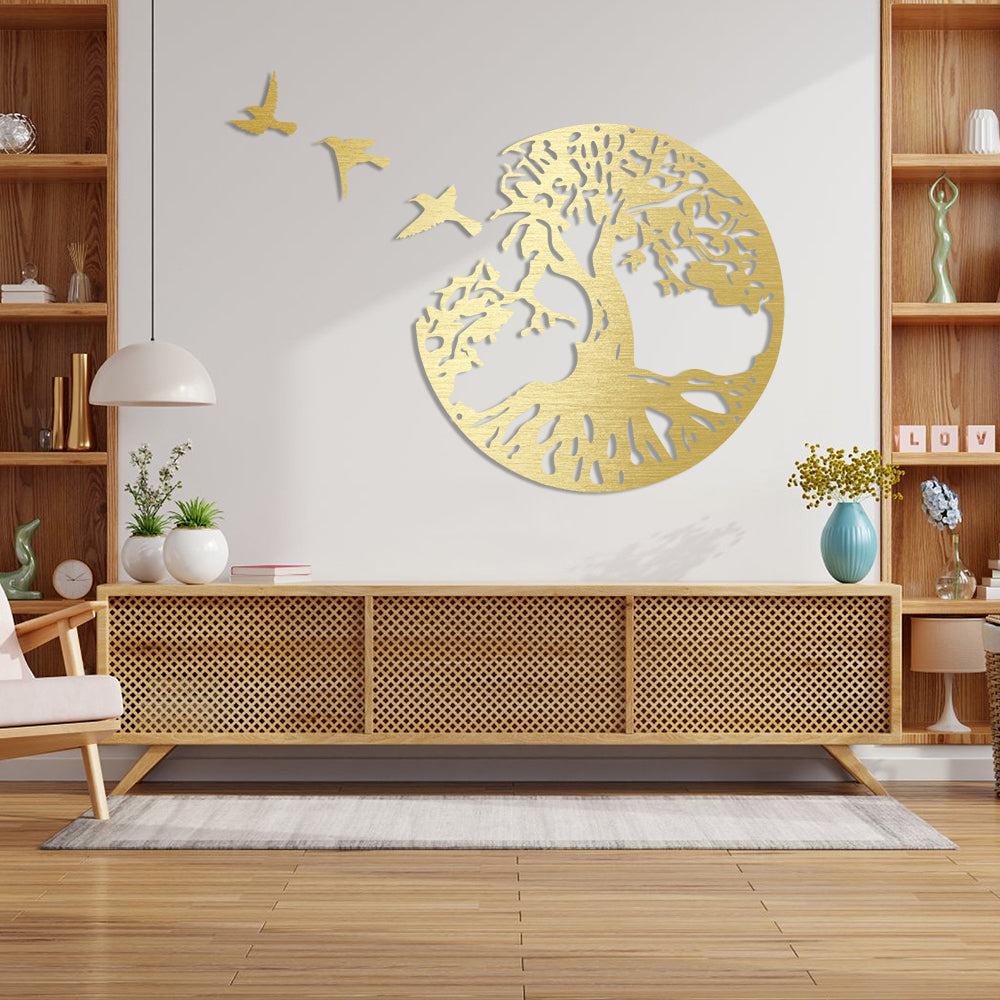 Tree of Life Metal Wall Art Metal Birds and Tree Wall Art