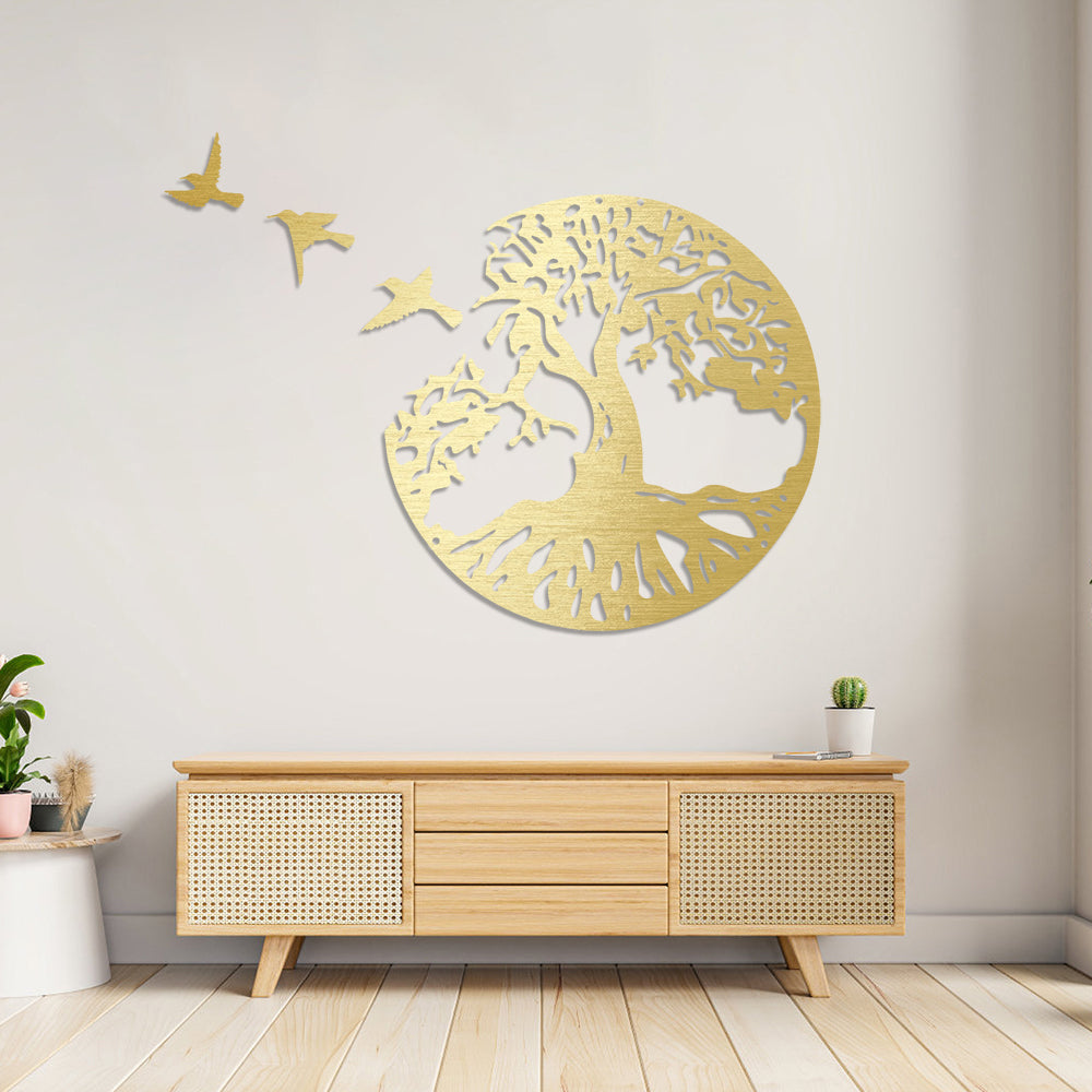 Tree of Life Metal Wall Art Metal Birds and Tree Wall Art