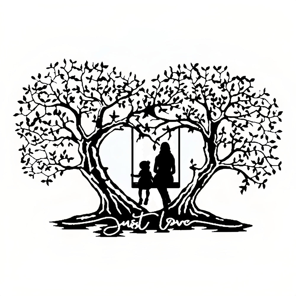 Family Tree Love Tree Heart Shaped Tree Of Life Metal Wall Art