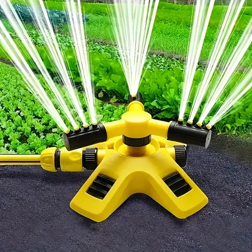 Upgrade Your Garden with this 360° Rotation Auto Irrigation System - Adjustable Sprinkler for Outdoor Grass, Garden, and Lawns!