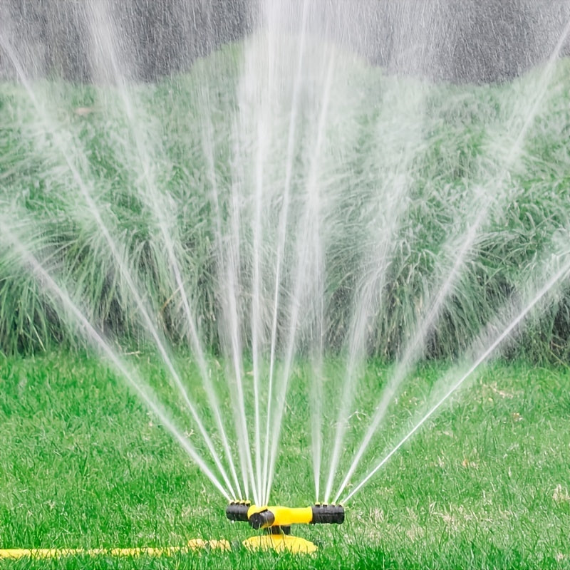 Upgrade Your Garden with this 360° Rotation Auto Irrigation System - Adjustable Sprinkler for Outdoor Grass, Garden, and Lawns!