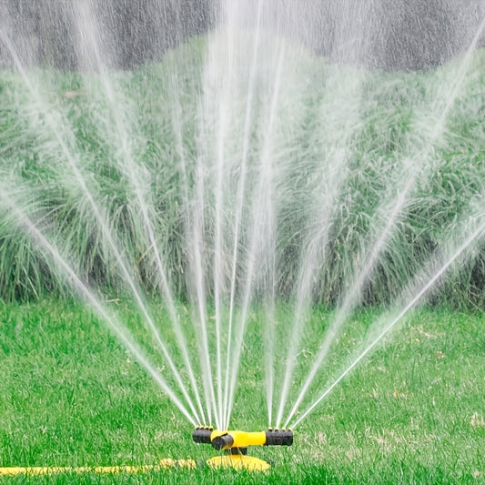 Upgrade Your Garden with this 360° Rotation Auto Irrigation System - Adjustable Sprinkler for Outdoor Grass, Garden, and Lawns!