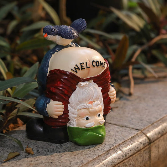 Playful Gnome Garden Decoration