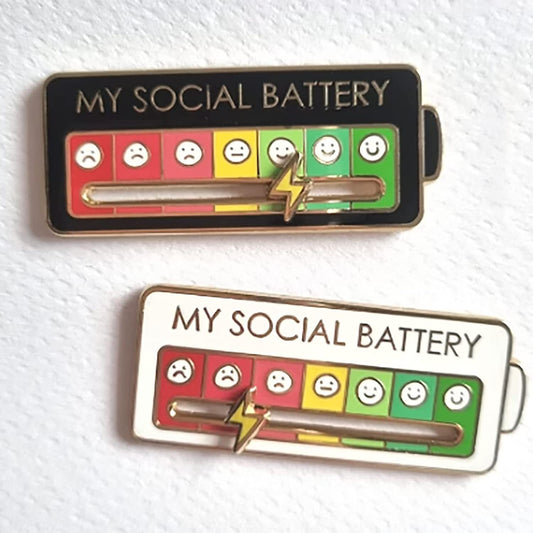 Funny Social Mood Brooch Pin