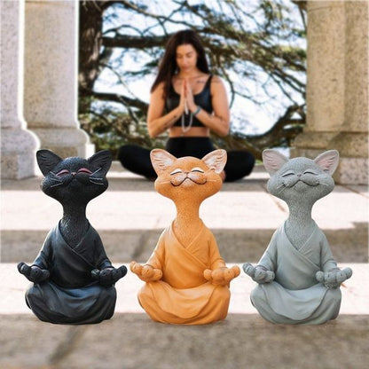 Happy Buddha Cat Home Decor