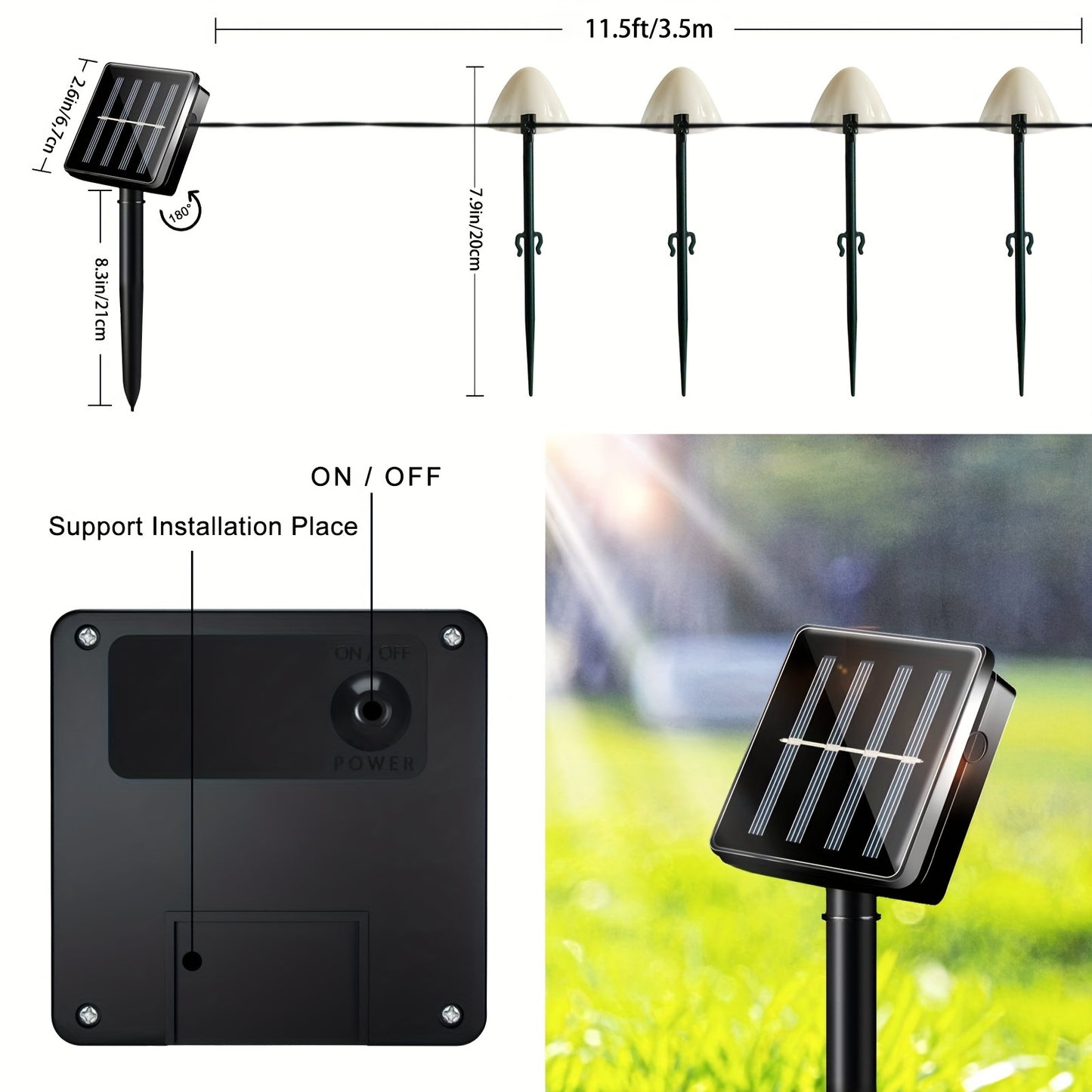Solar Mushroom Light Garden Outdoor Decoration