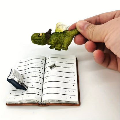 Dragon Reading Figurines Mini Collectible Fantasy Figurines
