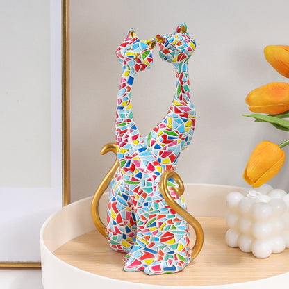 Cat Lover Statue Ornament Artistic Creative Gift - 2PCS