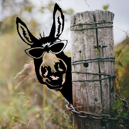 Garden Farm Peep Animals Metal Artwork Decoration