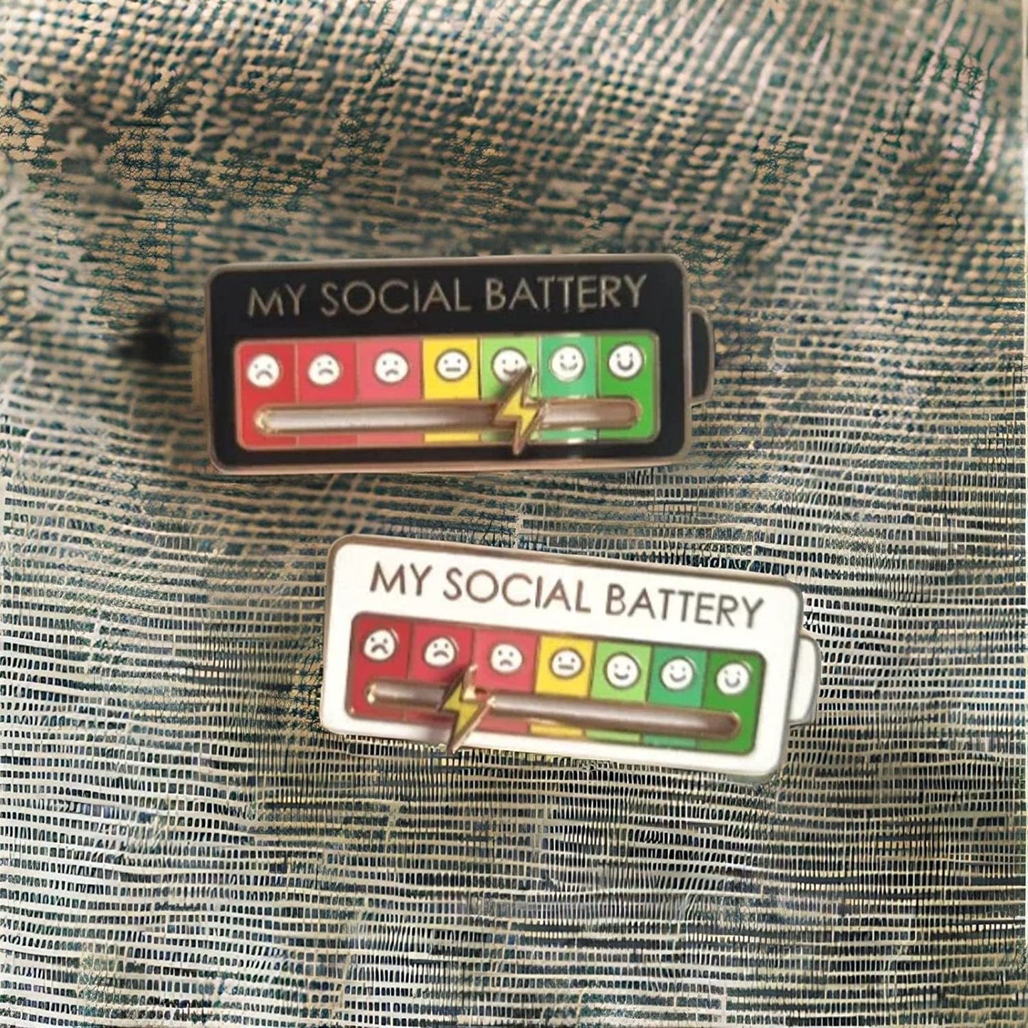 Funny Social Mood Brooch Pin