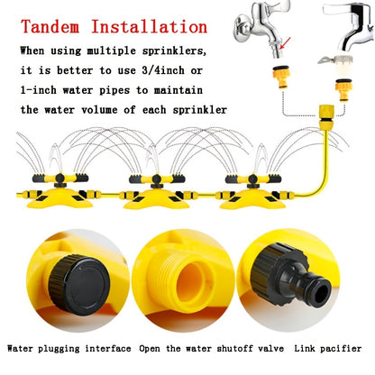 Upgrade Your Garden with this 360° Rotation Auto Irrigation System - Adjustable Sprinkler for Outdoor Grass, Garden, and Lawns!