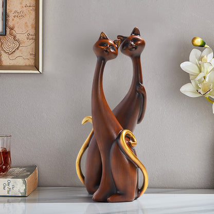 Cat Lover Statue Ornament Artistic Creative Gift - 2PCS