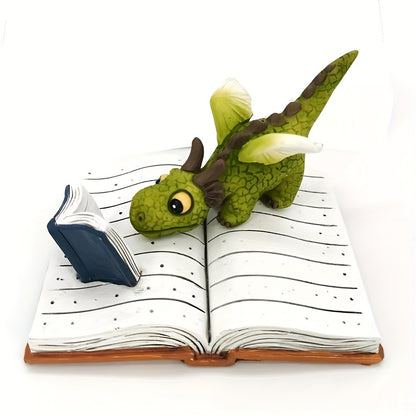 Dragon Reading Figurines Mini Collectible Fantasy Figurines