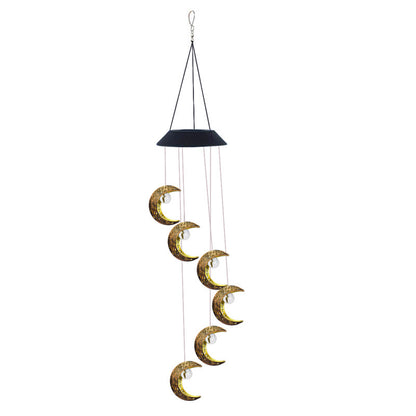 Solar Garden Light Moon Wind Chime Light
