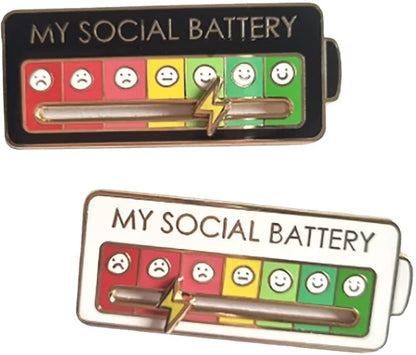 Funny Social Mood Brooch Pin