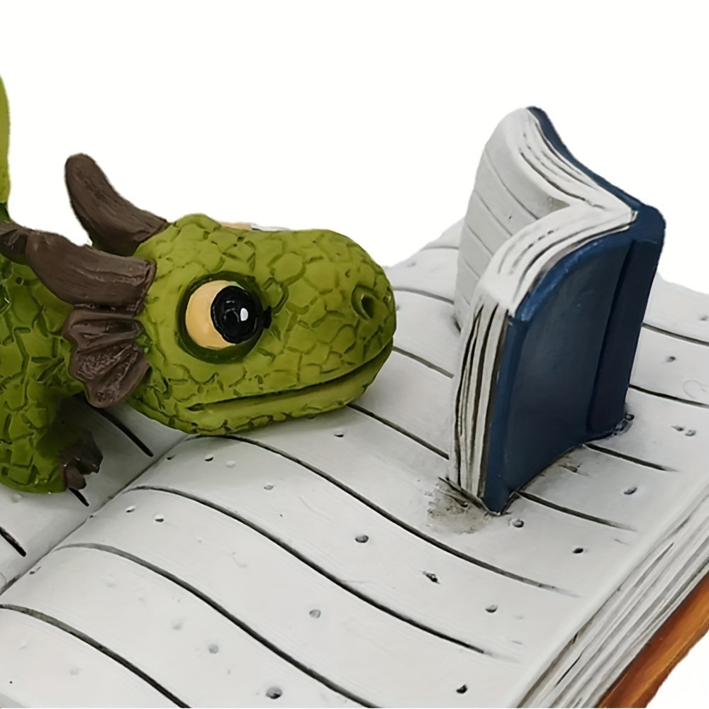 Dragon Reading Figurines Mini Collectible Fantasy Figurines