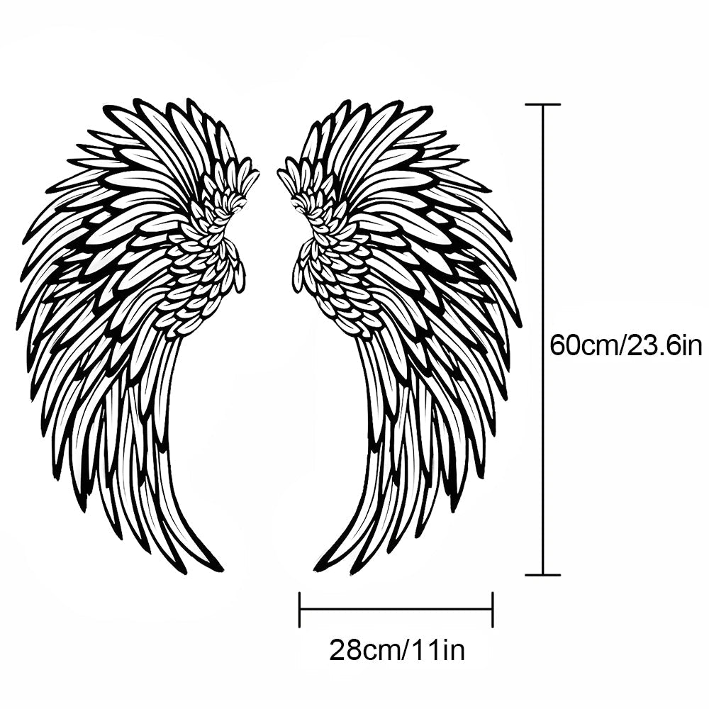 1 Pair Angel Wings Metal Wall Art