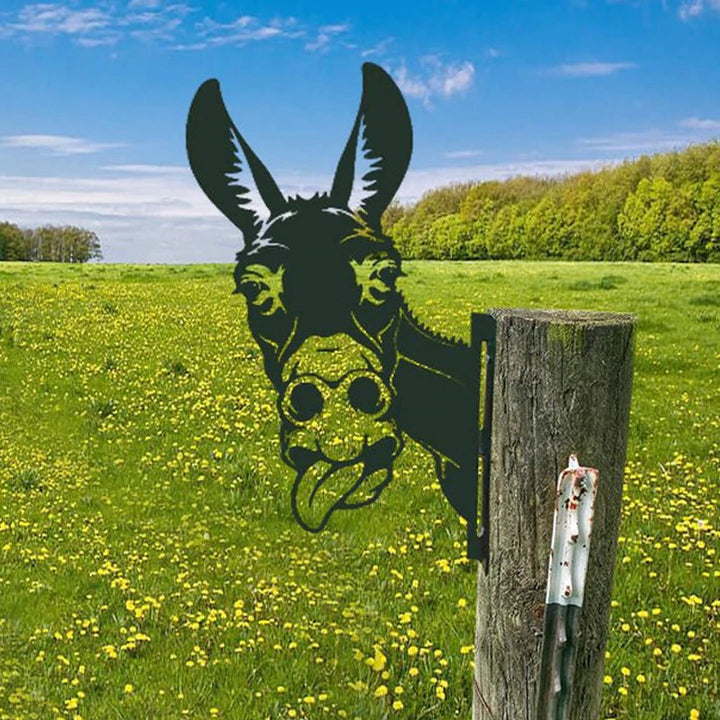 Garden Farm Peep Animals Metal Artwork Decoration