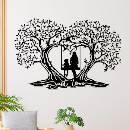 Family Tree Love Tree Heart Shaped Tree Of Life Metal Wall Art