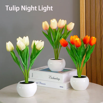 2023 New LED Tulip Home Night Light Decoration Atmosphere Lamp