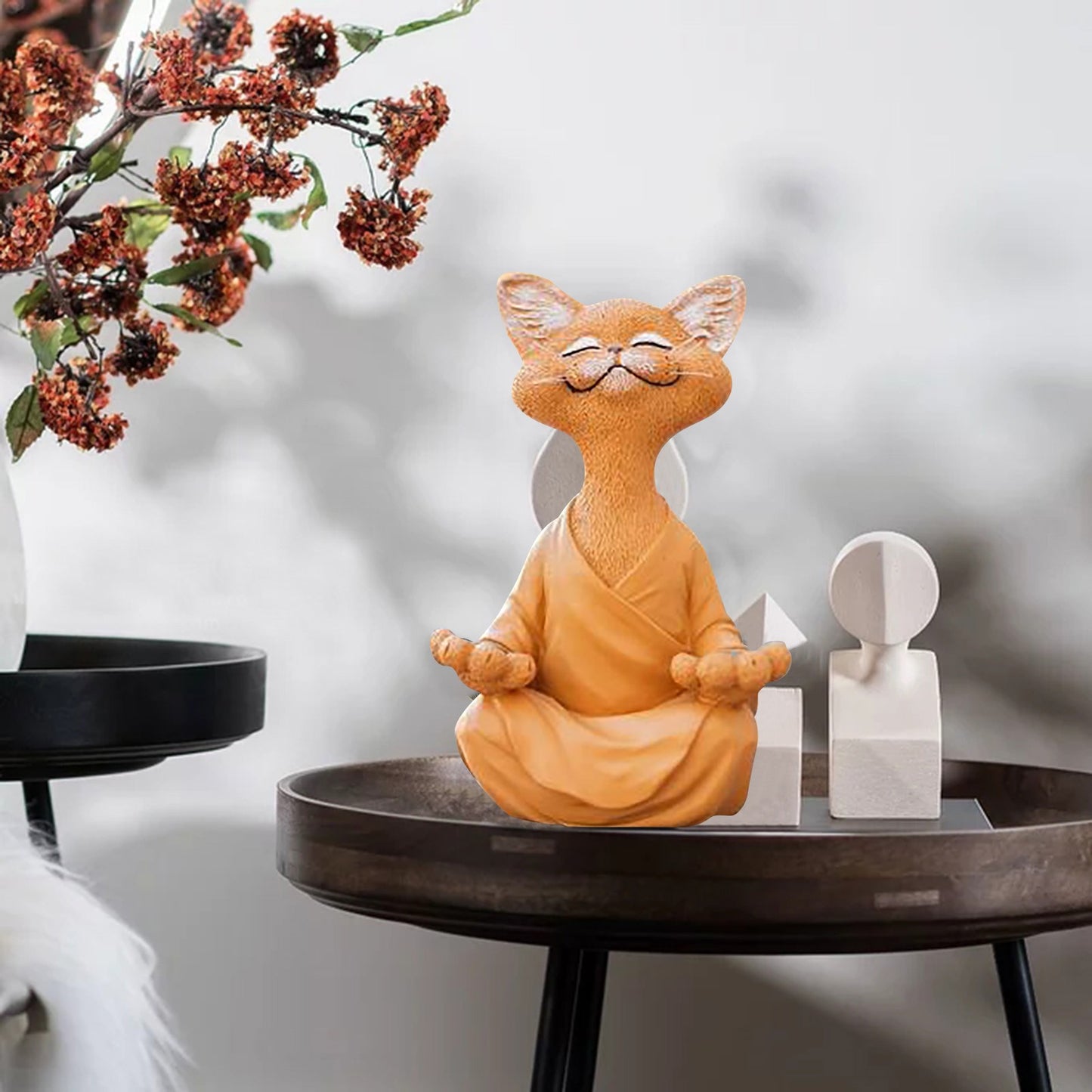 Happy Buddha Cat Home Decor